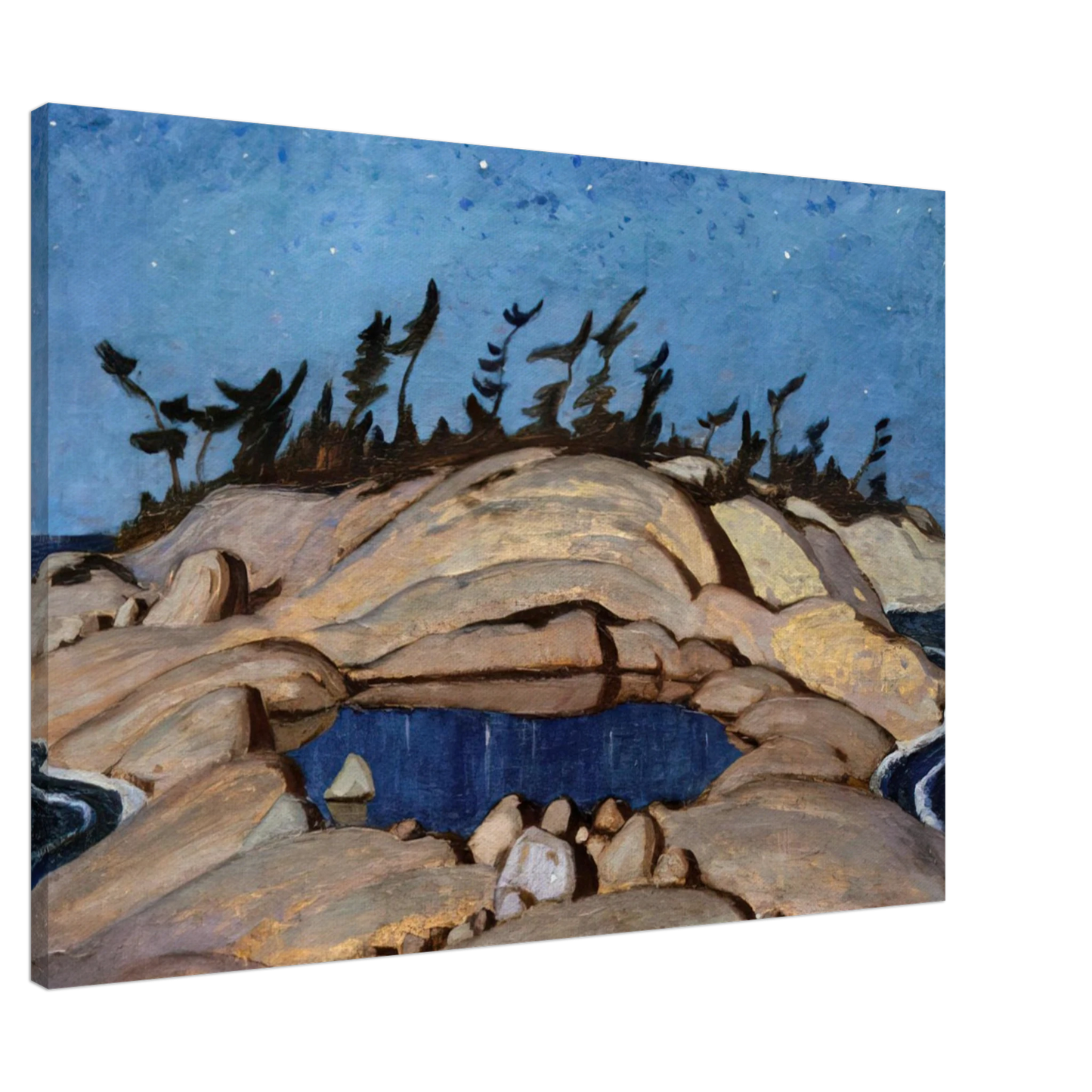 A.Y. Jackson - Night Pine Island - 1921 Canvas - 20x30 cm / 8x12 inches-canvas