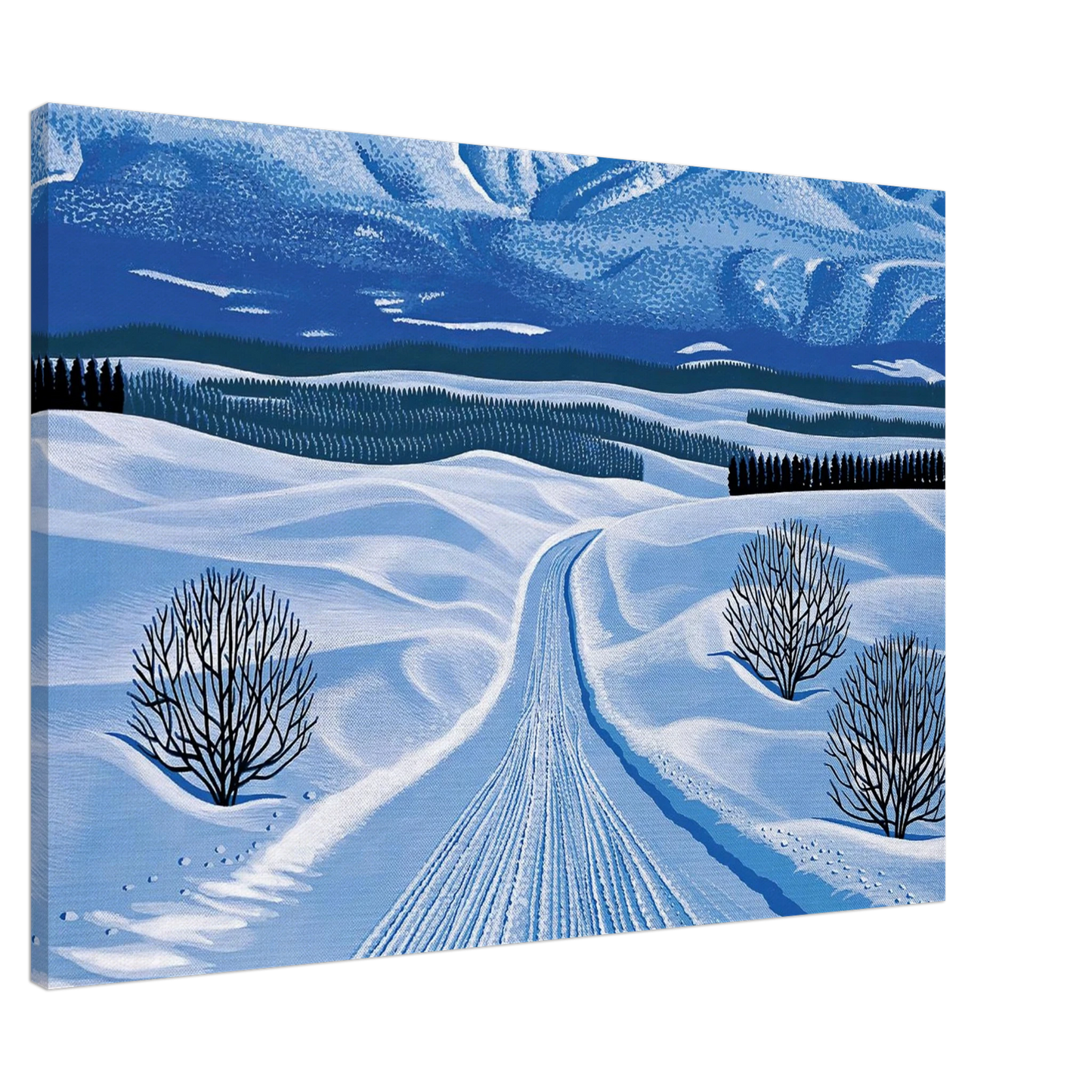 Hiroshi Nagai - Winter Roads Canvas - 20x30 cm / 8x12 inches-canvas