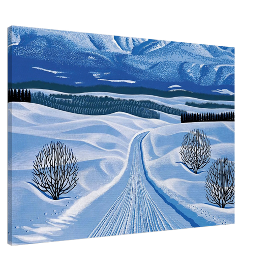 Hiroshi Nagai - Winter Roads Canvas - 20x30 cm / 8x12 inches-canvas