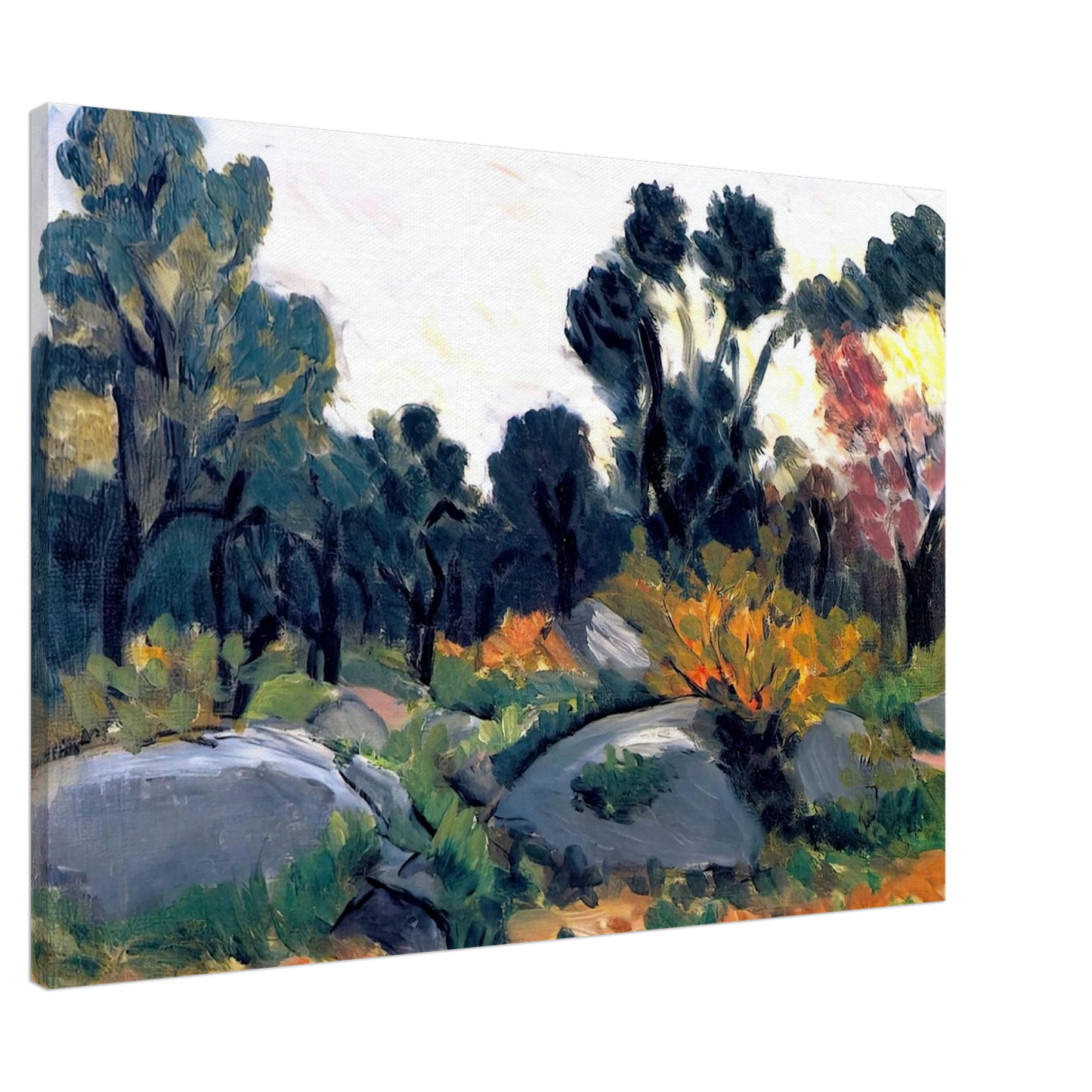 Henri Matisse - ROCKS IN THE VALLEE DU LOUP 1925 Canvas - 20x30 cm / 8x12 inches-canvas