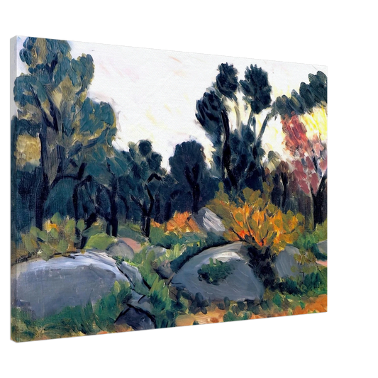 Henri Matisse - ROCKS IN THE VALLEE DU LOUP 1925 Canvas - 20x30 cm / 8x12 inches-canvas