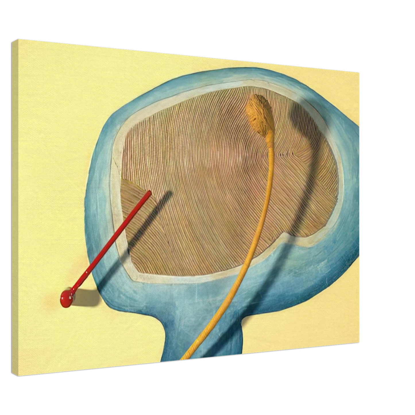 Eva Hesse - LEGS OF A WALKING BALL 1965 Canvas - 20x30 cm / 8x12 inches-canvas