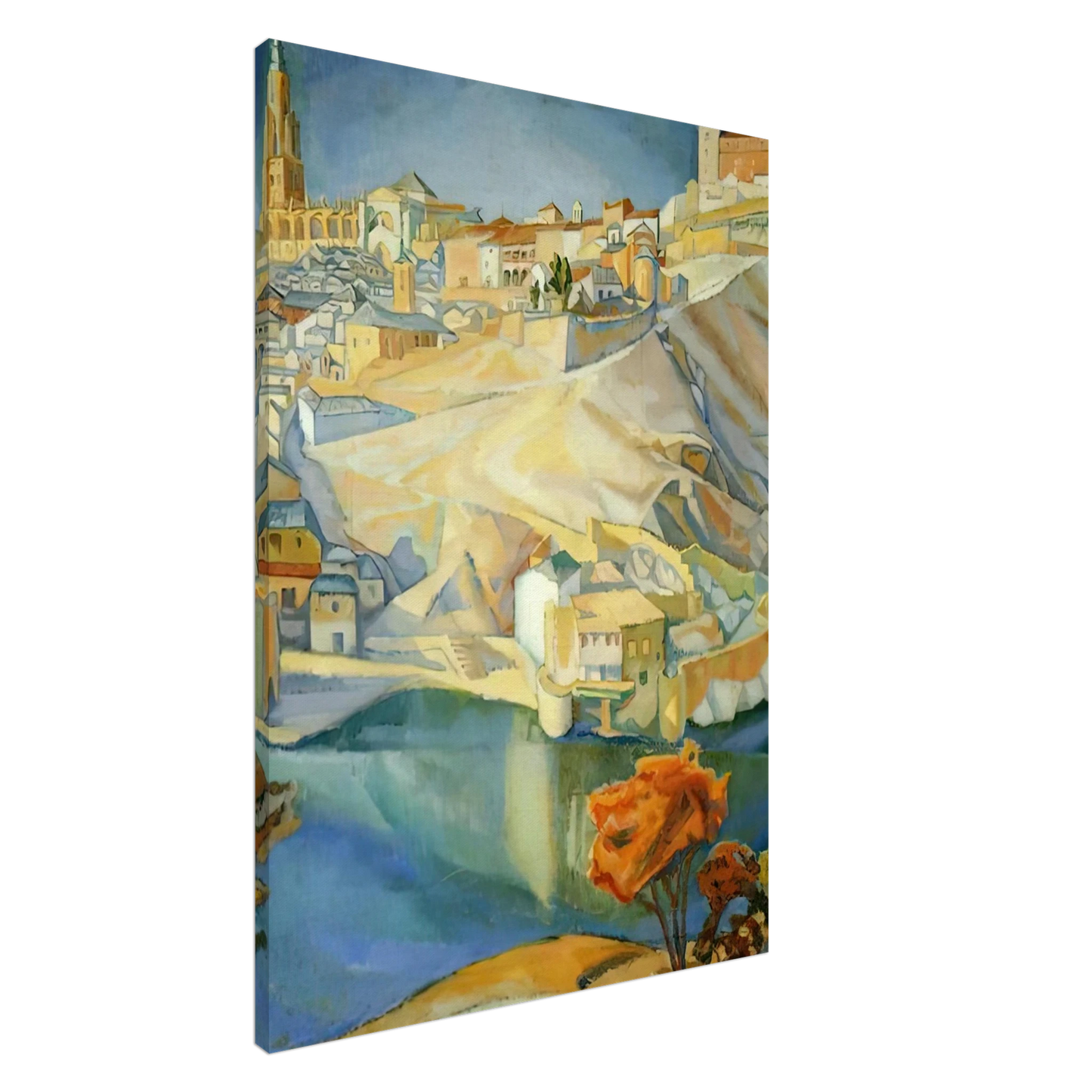 Diego Rivera - VIEW OF TOLEDO 1912 Canvas - 20x30 cm / 8x12 inches-canvas