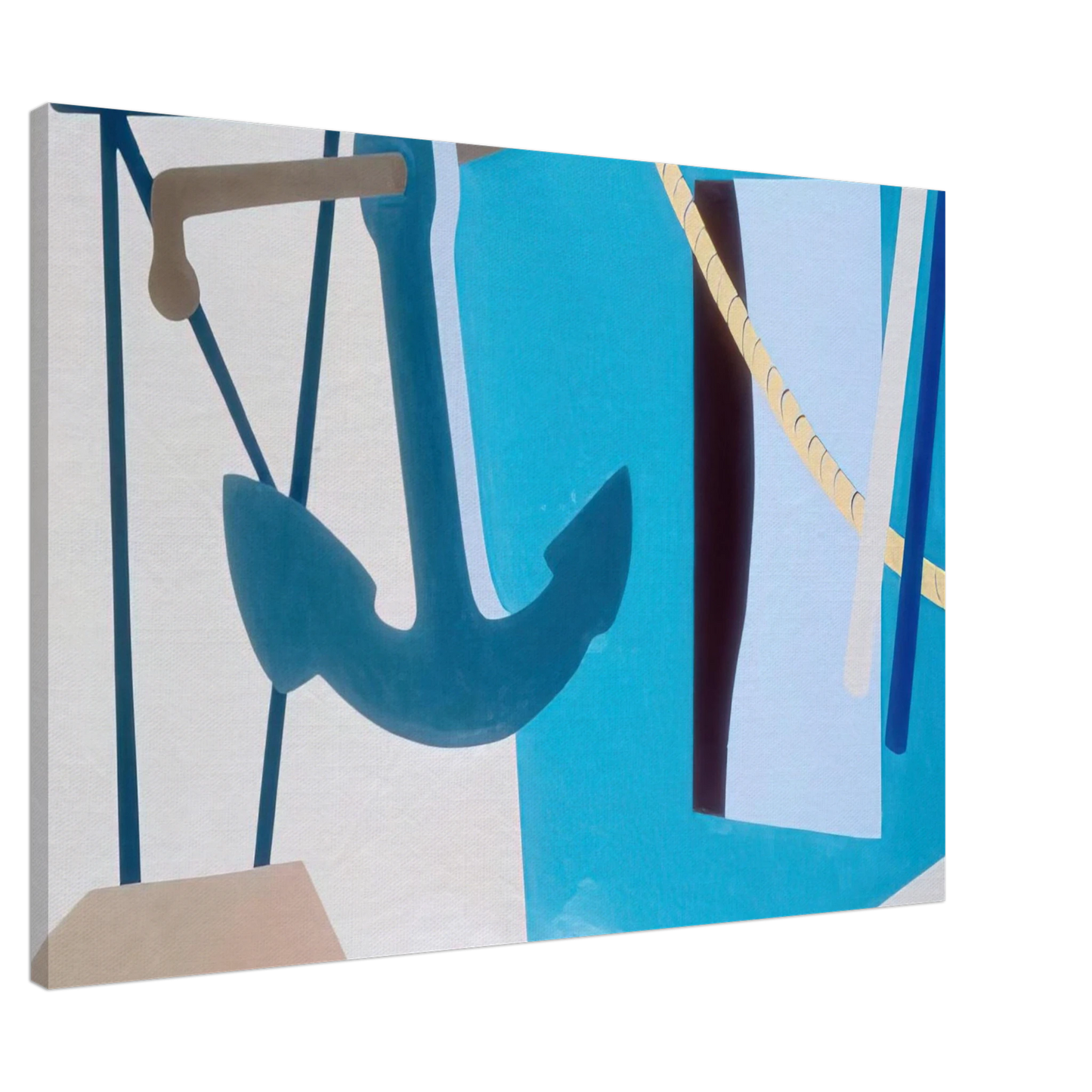 Ralston Crawford - Nassau #5 - 1967 Canvas - 20x30 cm / 8x12 inches-canvas