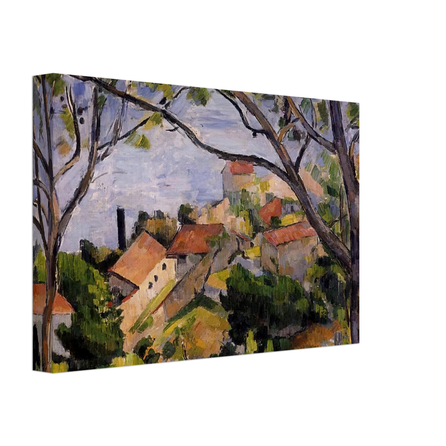 Paul Cezanne - L'Estaque. View through the Trees Canvas - 40x60 cm / 16x24 inches-canvas
