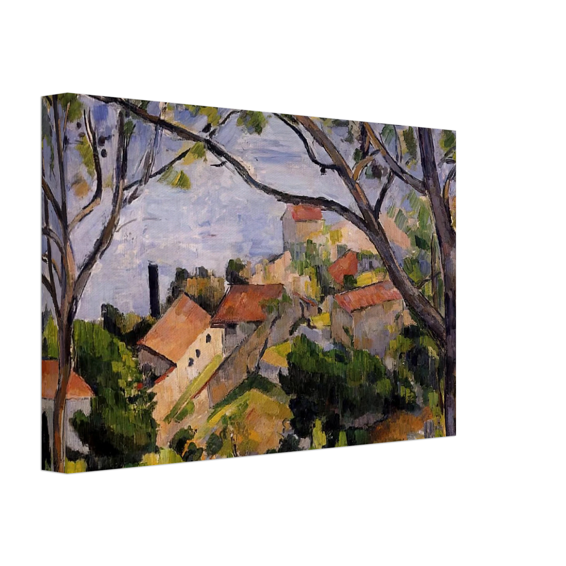 Paul Cezanne - L'Estaque. View through the Trees Canvas - 40x60 cm / 16x24 inches-canvas