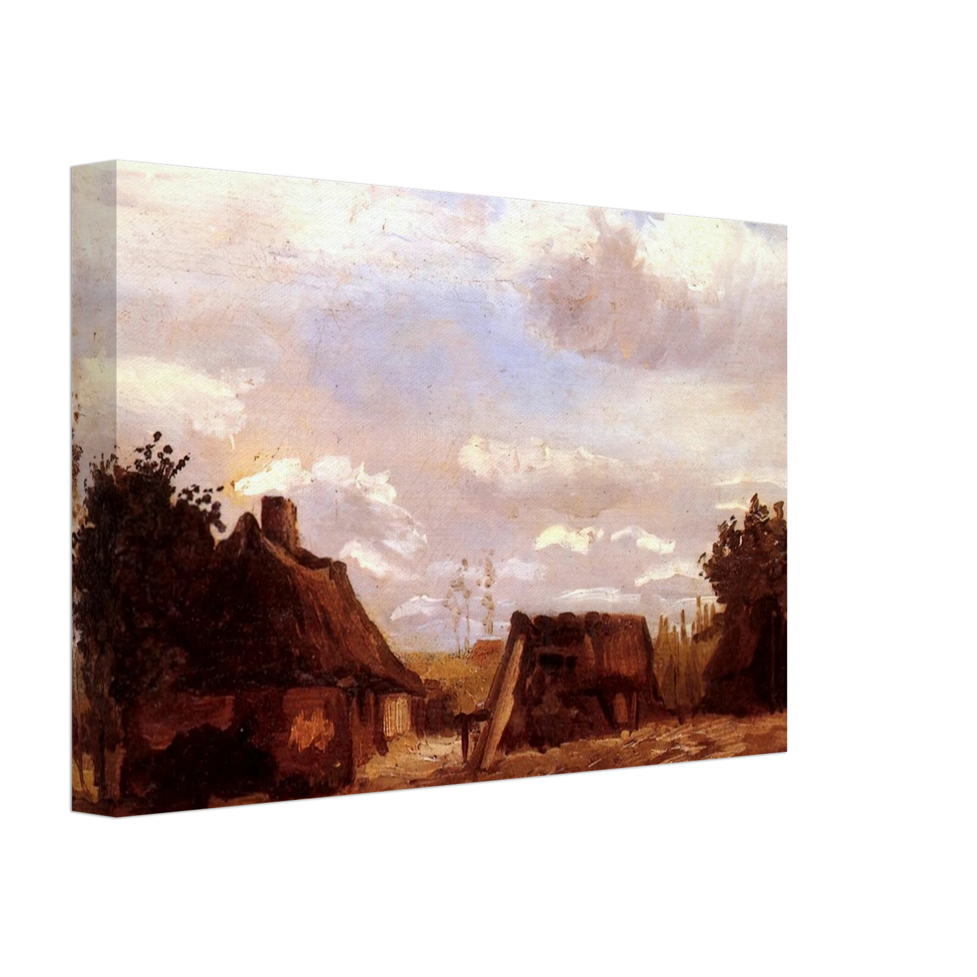 Vincent van Gogh - Cottage Canvas - 70x100 cm / 28x40 inches-canvas