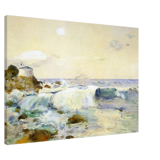 Childe Hassam - On the Brittany Coast Canvas - 20x30 cm / 8x12 inches-canvas