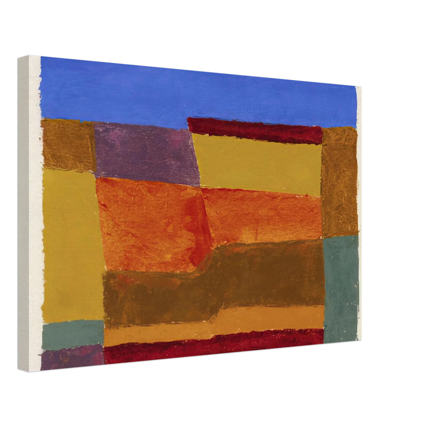 Josef Albers - STUDY FOR LAYERED 1940 Canvas - 40x60 cm / 16x24 inches-canvas