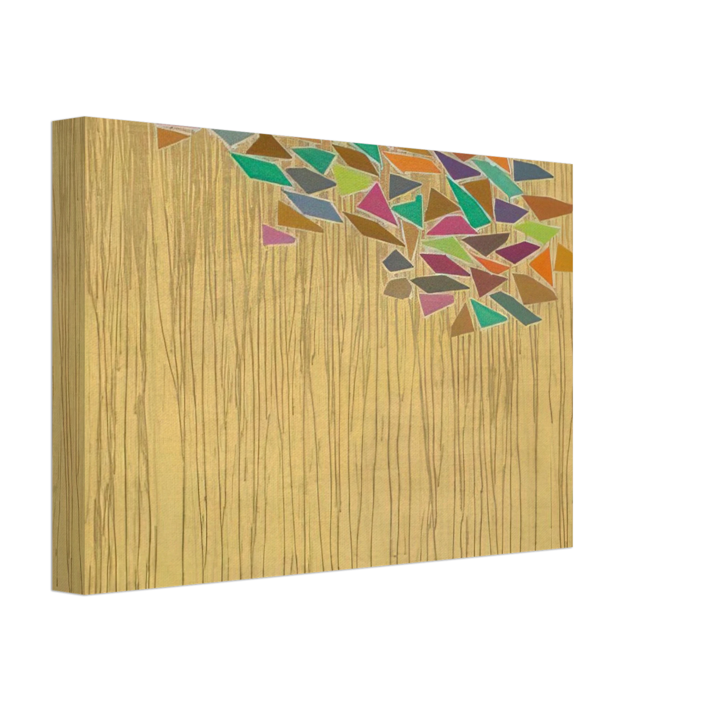 Robert Goodnough - Colors on Tan - 1975 Canvas - 70x100 cm / 28x40 inches-canvas