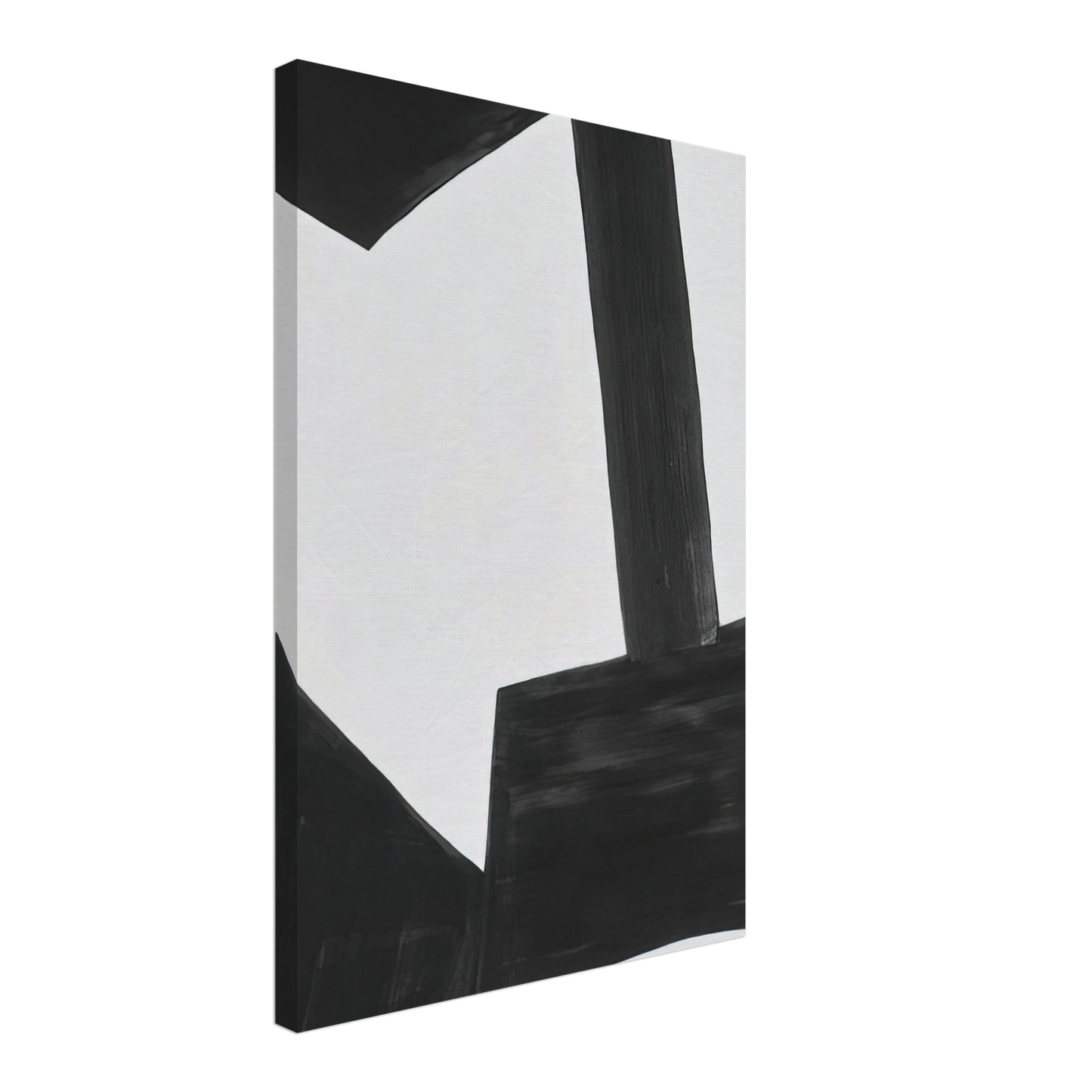 Doug Ohlson - Black and White Form - 1962 Canvas - 40x60 cm / 16x24 inches-canvas