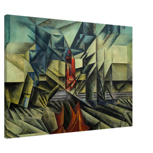 Lyonel Feininger - HARBOR MOLE 1913 Canvas - 20x30 cm / 8x12 inches-canvas