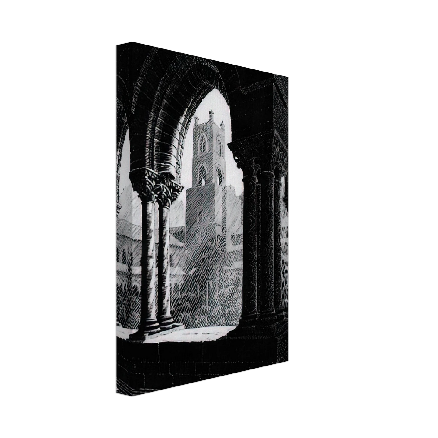 MC Escher - CLOISTER OF MONREALE SICILY Canvas - 40x60 cm / 16x24 inches-canvas
