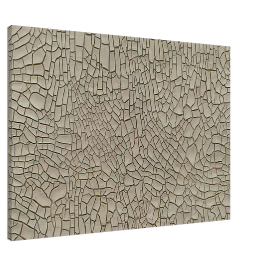 Alberto Burri - Cretto Grande Bianco - 1982 Canvas - 20x30 cm / 8x12 inches-canvas