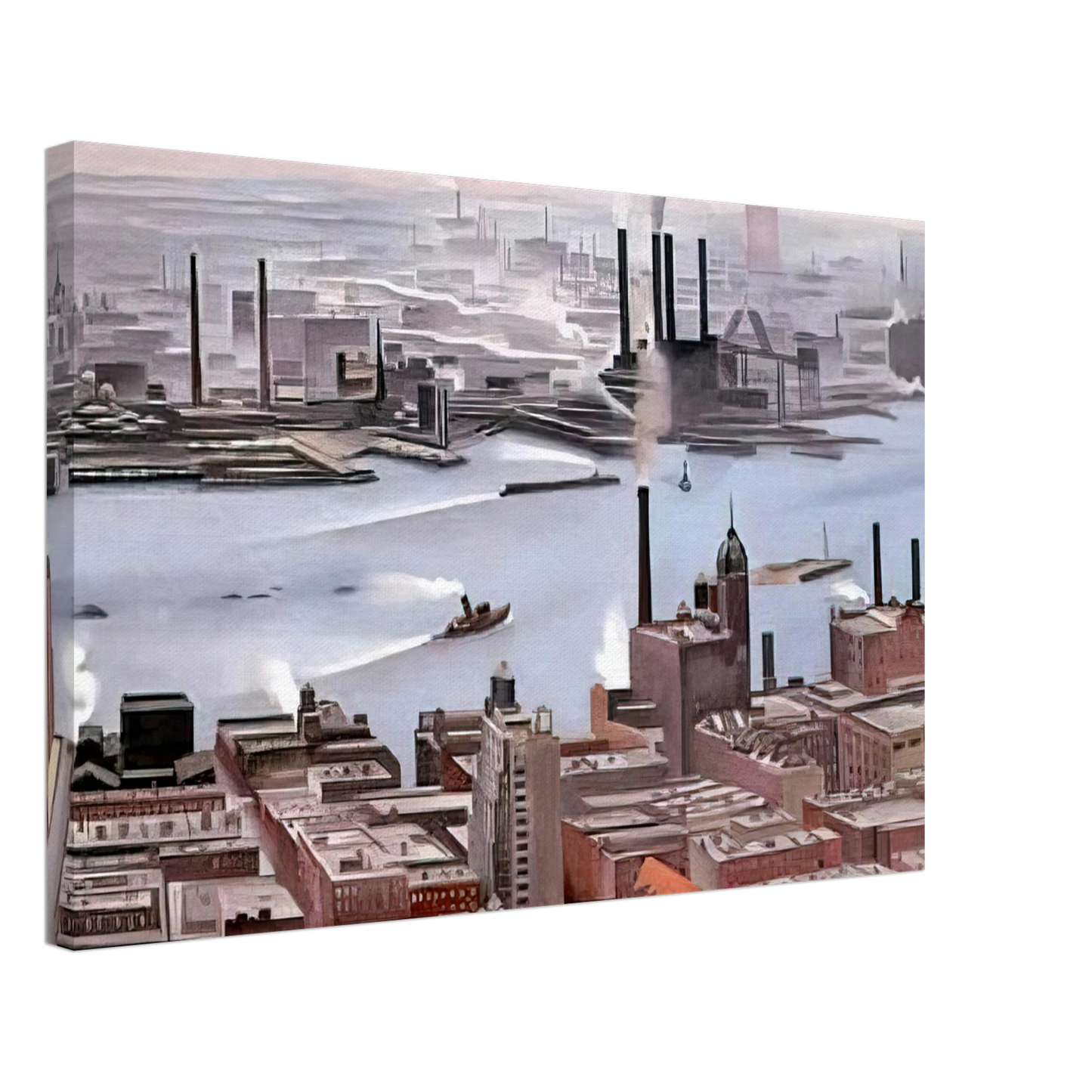 Georgia O'Keeffe - East River from the Thirtieth Story of the Shelton Hotel Canvas - 40x60 cm / 16x24 inches-canvas