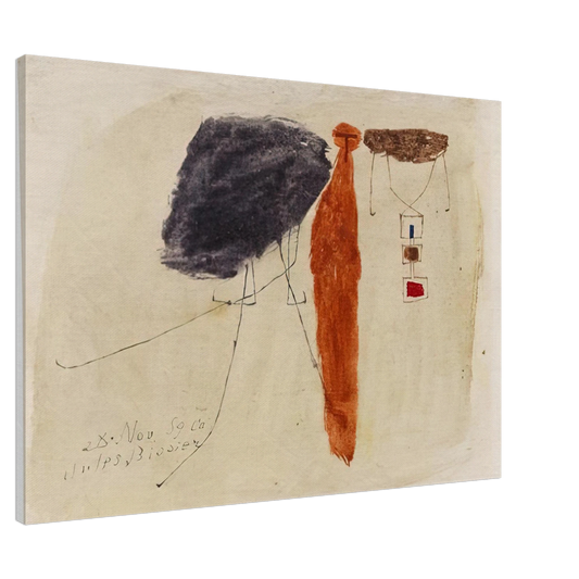 Julius Bissier - Komposition - 1959 Canvas - 20x30 cm / 8x12 inches-canvas