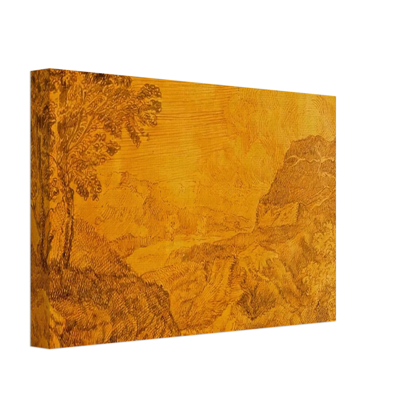 Giorgio de Chirico - A VILLAGE IN SUMMERSET 1 Canvas - 40x60 cm / 16x24 inches-canvas