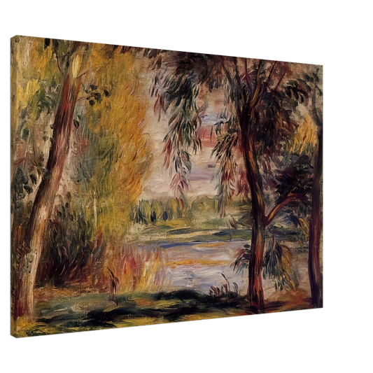 Pierre-Auguste Renoir - Trees by the Water Canvas - 20x30 cm / 8x12 inches-canvas