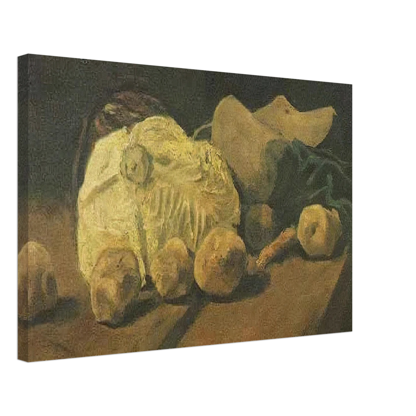 Vincent van Gogh - Still Life with Cabbage and Clogs Canvas - 70x100 cm / 28x40 inches-canvas