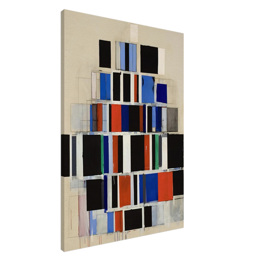 Robert Goodnough - Large Rectangles Large - 1965 Canvas - 20x30 cm / 8x12 inches-canvas