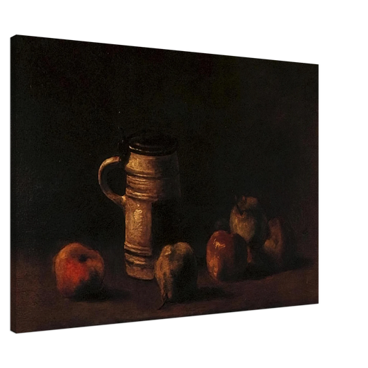 Vincent van Gogh - Still Life with Beer Mug and Fruit Canvas - 20x30 cm / 8x12 inches-canvas