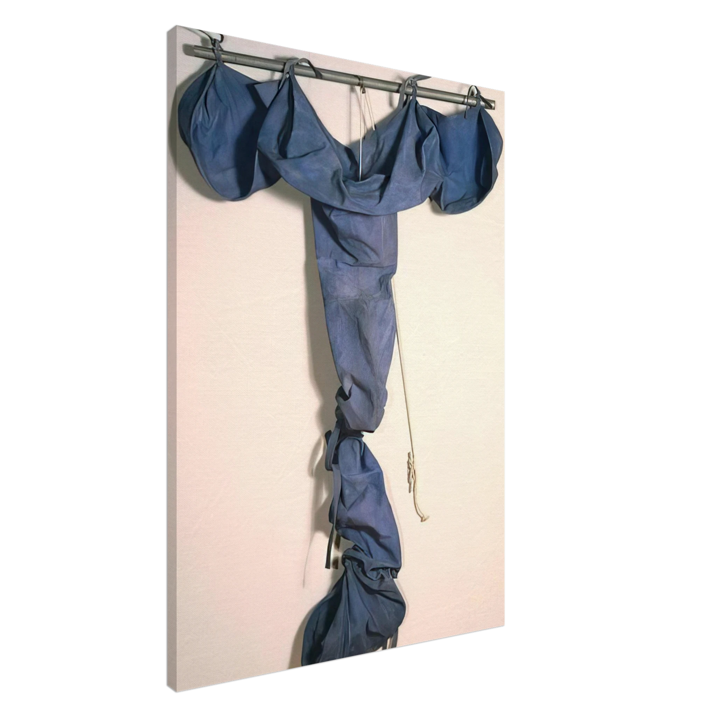 Claes Oldenburg - SOFT DRAINPIPE BLUE COOL VERSION 1967 Canvas - 20x30 cm / 8x12 inches-canvas