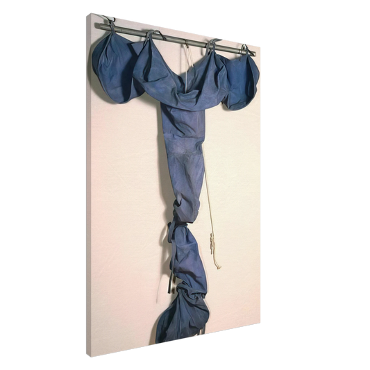 Claes Oldenburg - SOFT DRAINPIPE BLUE COOL VERSION 1967 Canvas - 20x30 cm / 8x12 inches-canvas