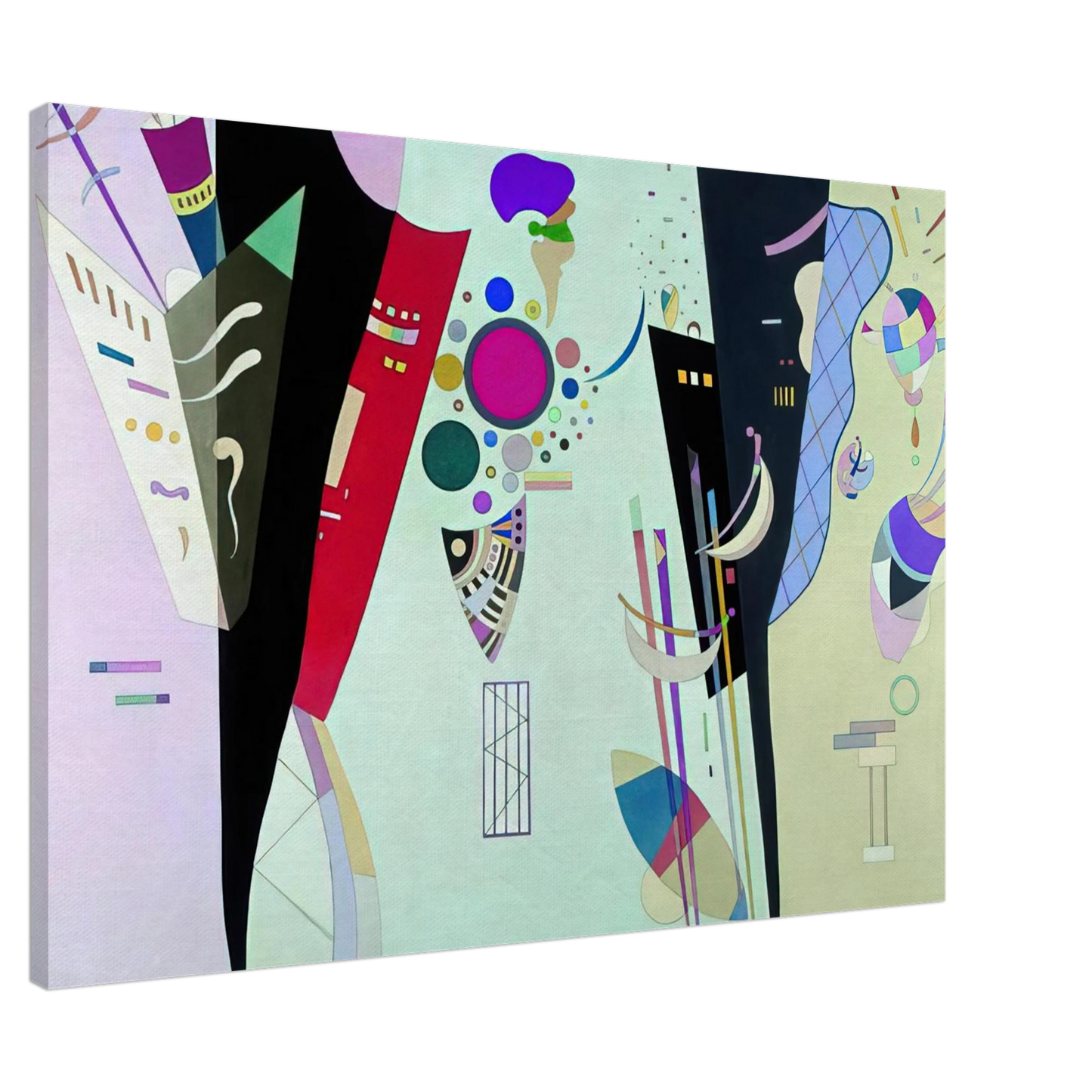 Wassily Kandinsky - RECIPROCAL ACCORDS 1942 Canvas - 20x30 cm / 8x12 inches-canvas