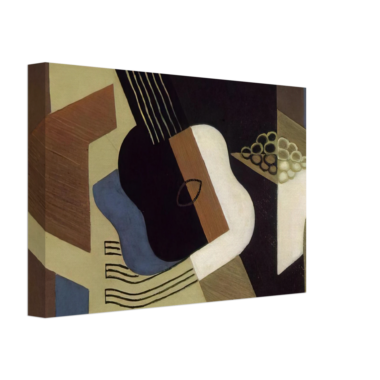 Juan Gris - GUITAR AND FRUIT DISH 1919 Canvas - 70x100 cm / 28x40 inches-canvas