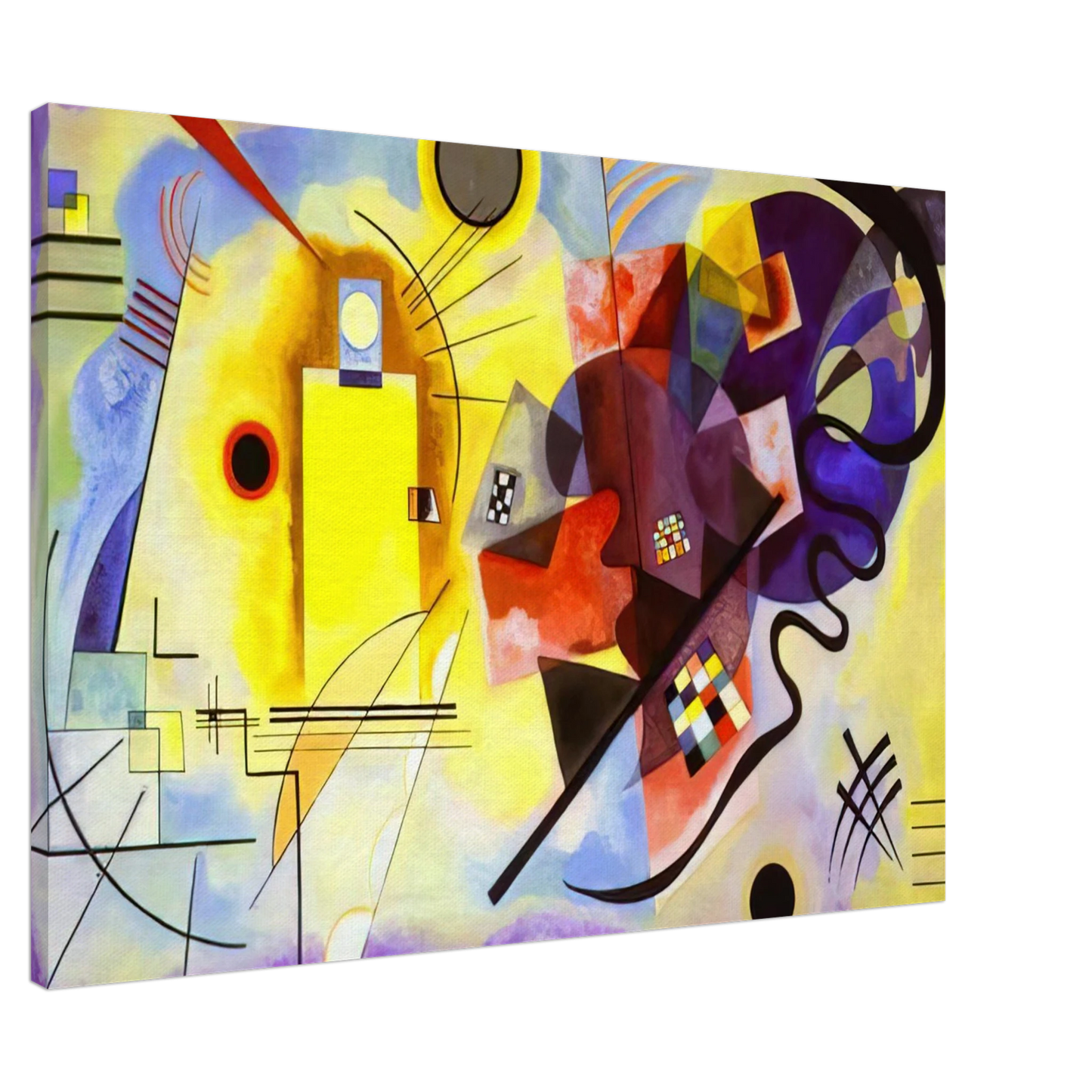 Wassily Kandinsky - YELLOW RED BLUE 1925 Canvas - 20x30 cm / 8x12 inches-canvas