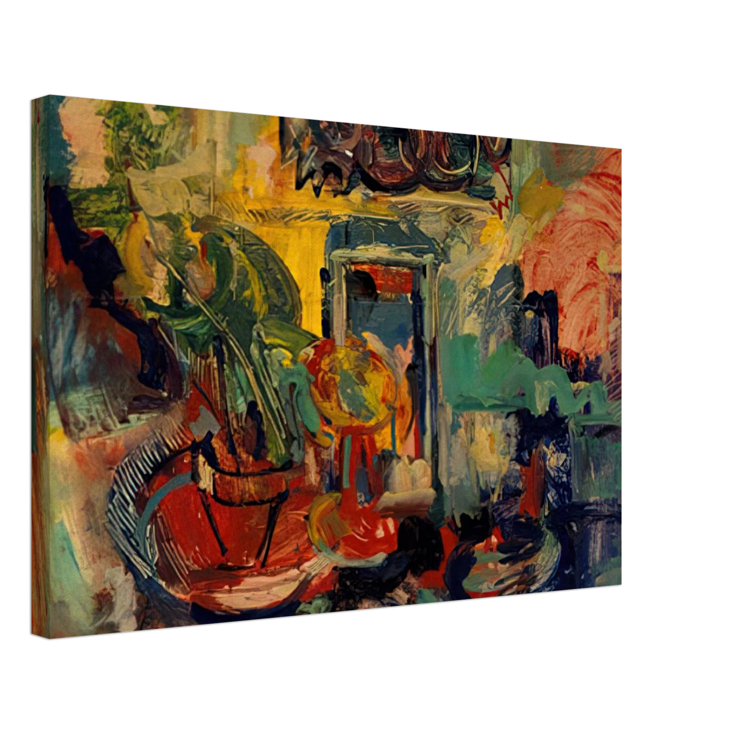 Hans Hofmann - Still Life Interior Canvas - 40x60 cm / 16x24 inches-canvas