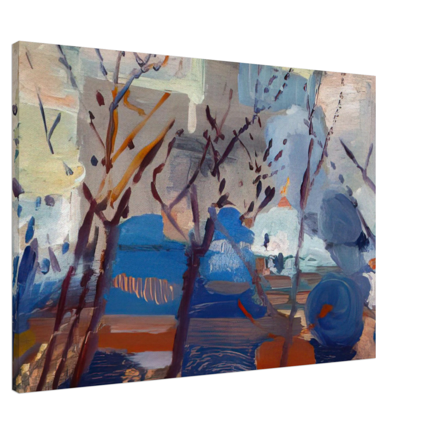 John Marin - Weehawken Sequence - 1916 Canvas - 20x30 cm / 8x12 inches-canvas