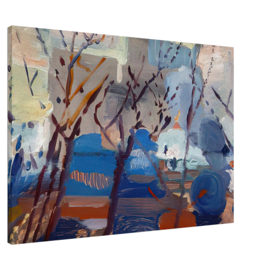 John Marin - Weehawken Sequence - 1916 Canvas - 20x30 cm / 8x12 inches-canvas