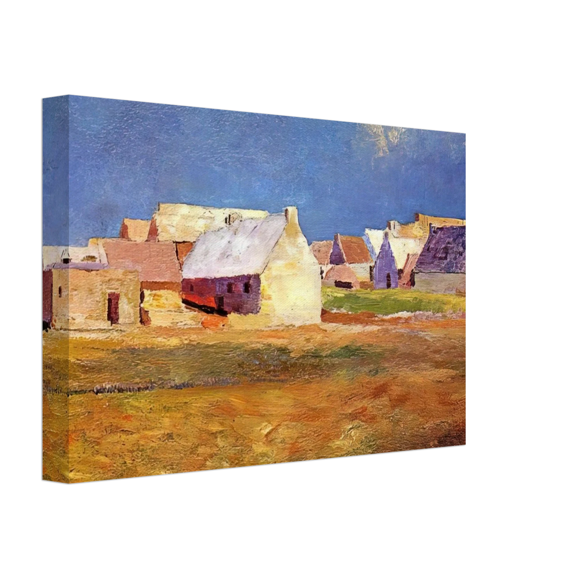 Odilon Redon - BRETON VILLAGE Canvas - 70x100 cm / 28x40 inches-canvas