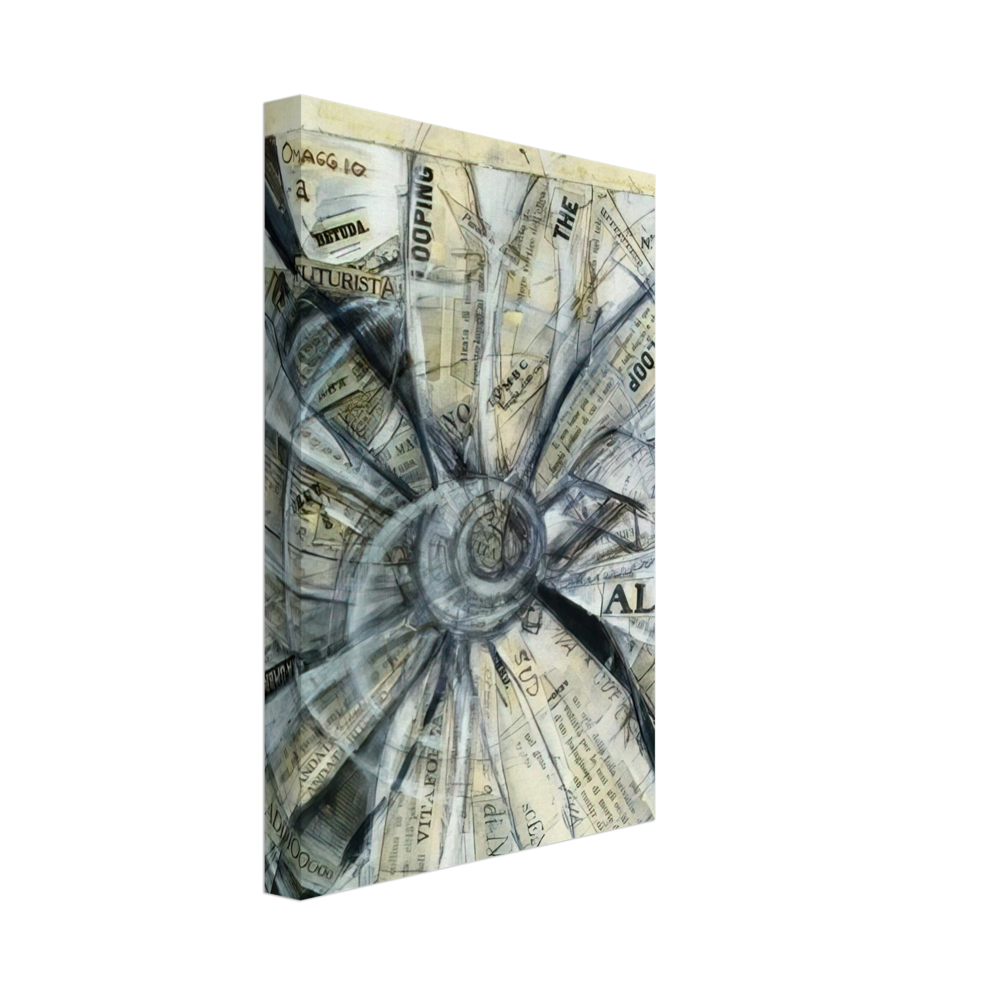 Carlo Carra - OMAGGIO A BETUDA FUTURISTA 1915 Canvas - 40x60 cm / 16x24 inches-canvas