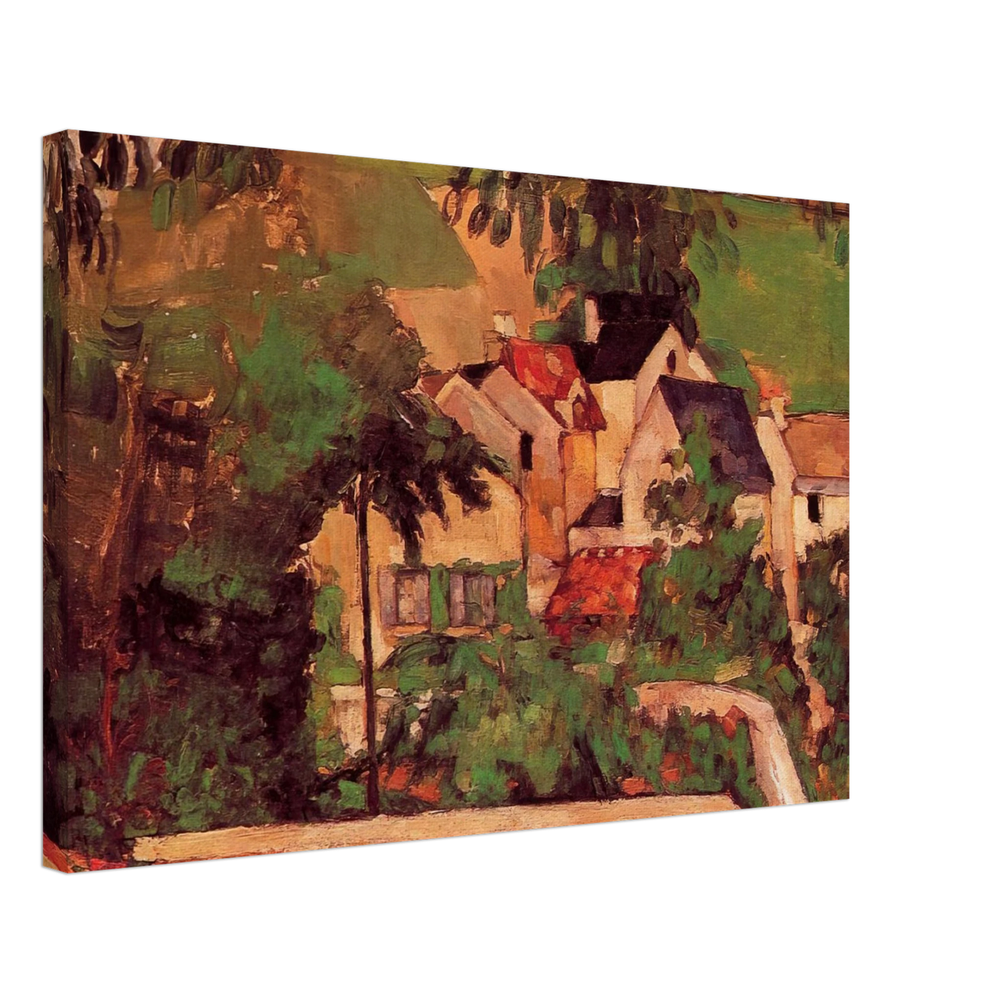 Paul Cezanne - Etude - Paysage a Auvers Canvas - 40x60 cm / 16x24 inches-canvas