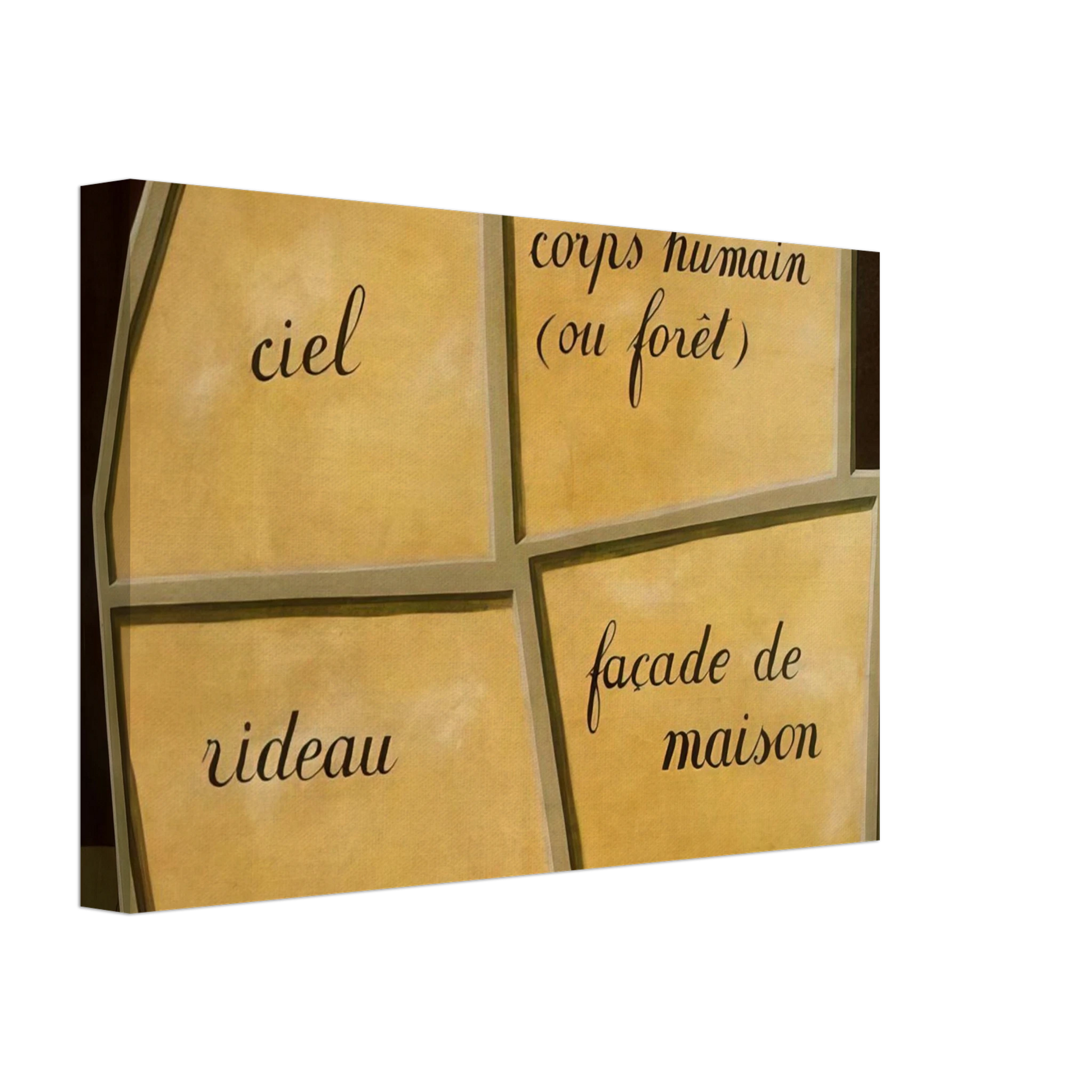 Rene Magritte - THE EMPTY MASK 1928 Canvas - 70x100 cm / 28x40 inches-canvas