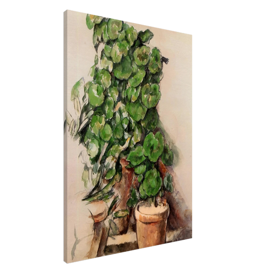 Paul Cezanne - Pots of Geraniums Canvas - 20x30 cm / 8x12 inches-canvas