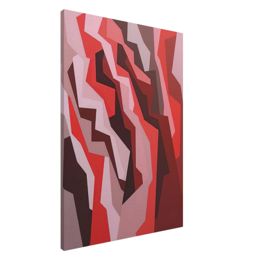 Karl Benjamin - Orange, Red, Umber - 1958 Canvas - 20x30 cm / 8x12 inches-canvas