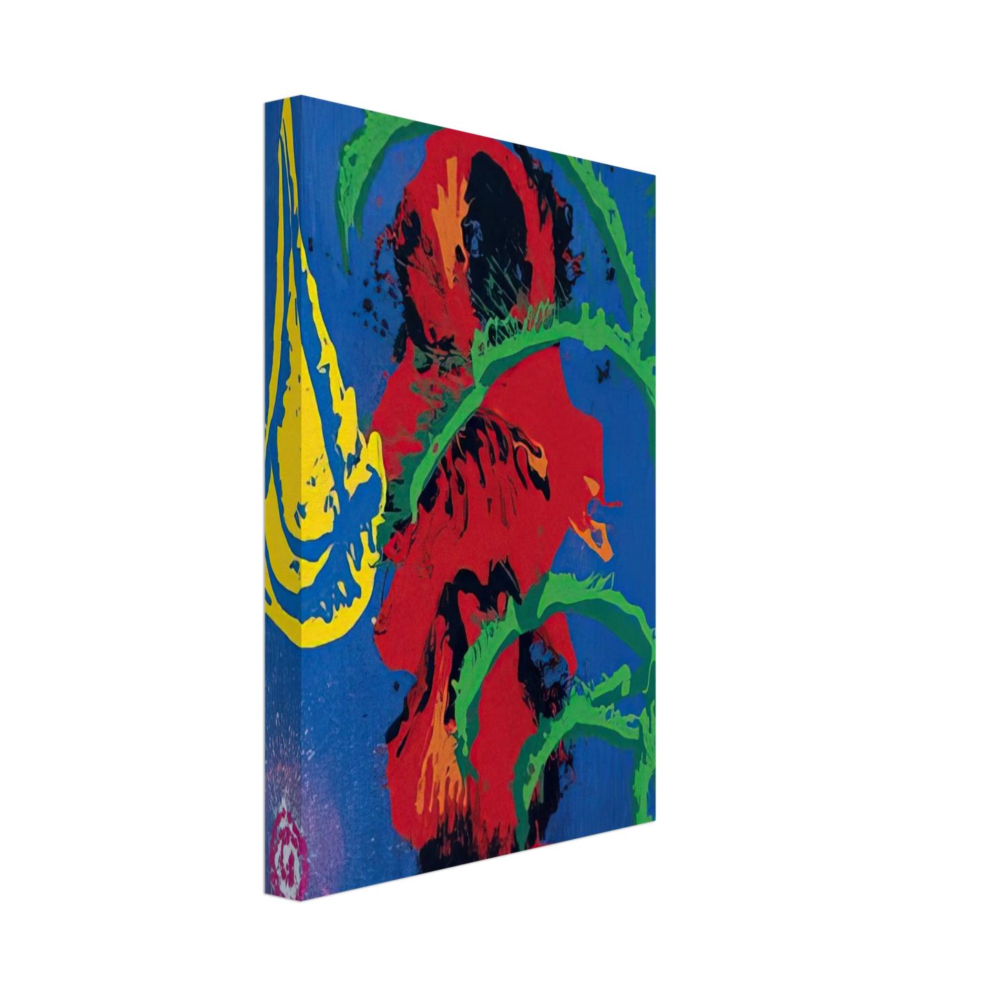 John Hoyland - Yellow Boat 7.8.98 - 1998 Canvas - 70x100 cm / 28x40 inches-canvas