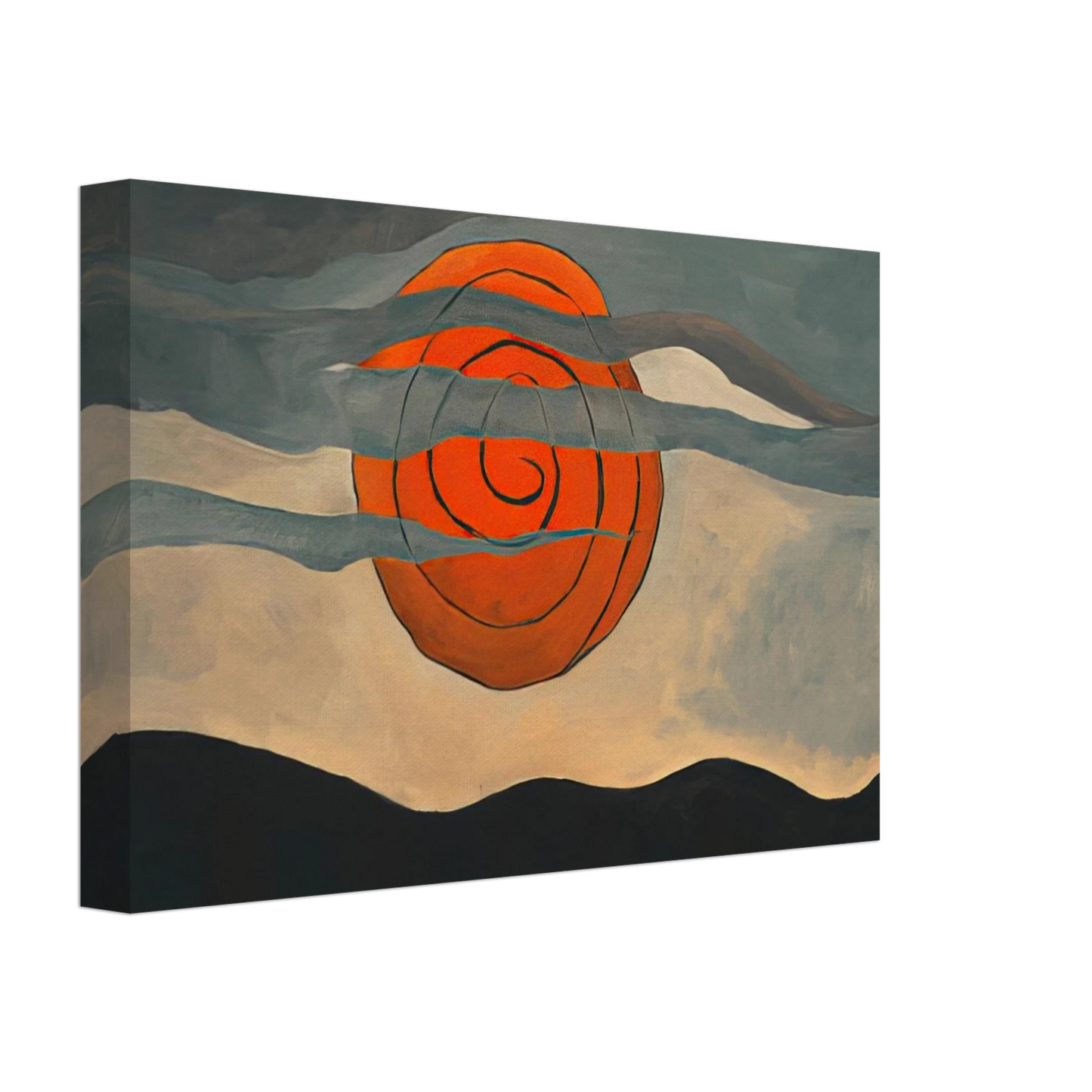 Arthur Dove - Red Sun - 1935 Canvas - 40x60 cm / 16x24 inches-canvas