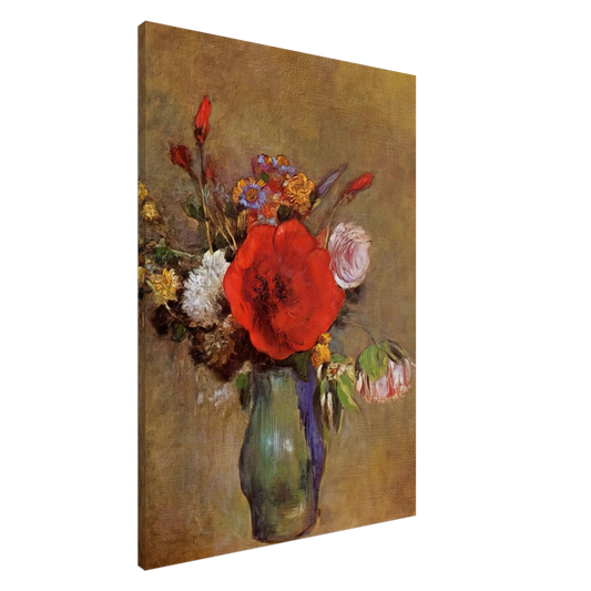 Odilon Redon - VASE OF FLOWERS 11 Canvas - 20x30 cm / 8x12 inches-canvas