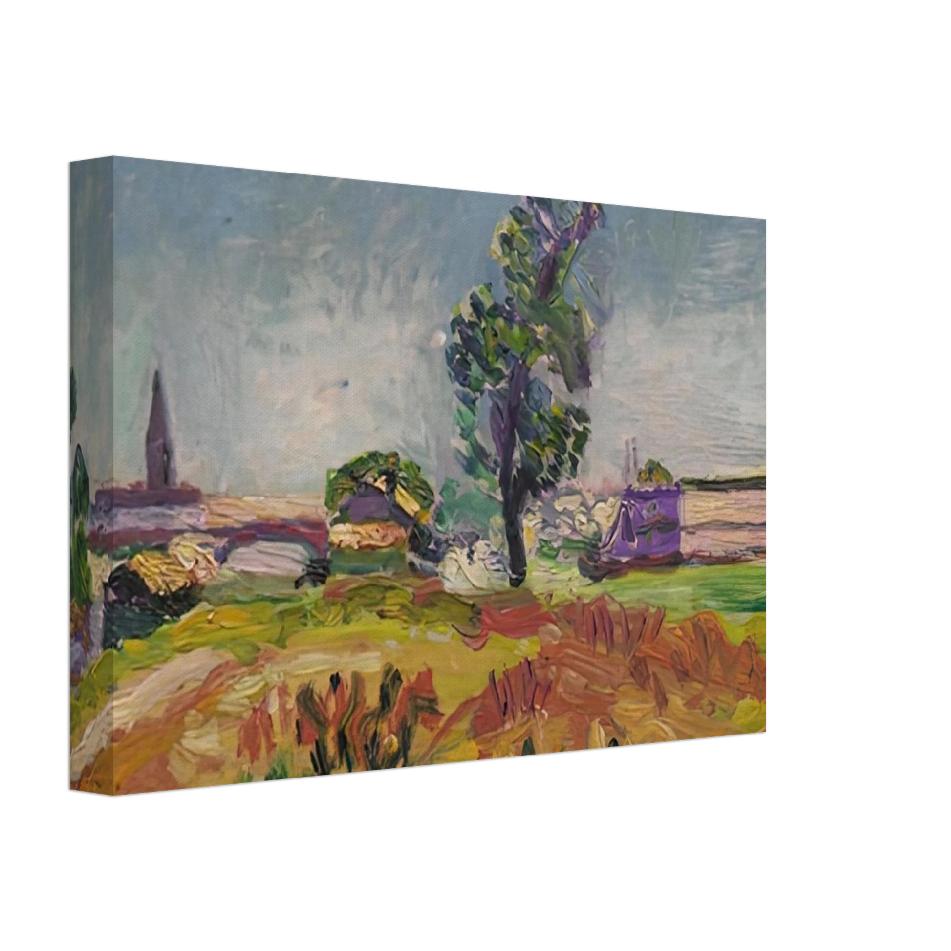 Henri Matisse - PAYSAGE DES ENVIRONS DE TOULOUSE LE PONT DES DEMOISELLES 1898 Canvas - 70x100 cm / 28x40 inches-canvas