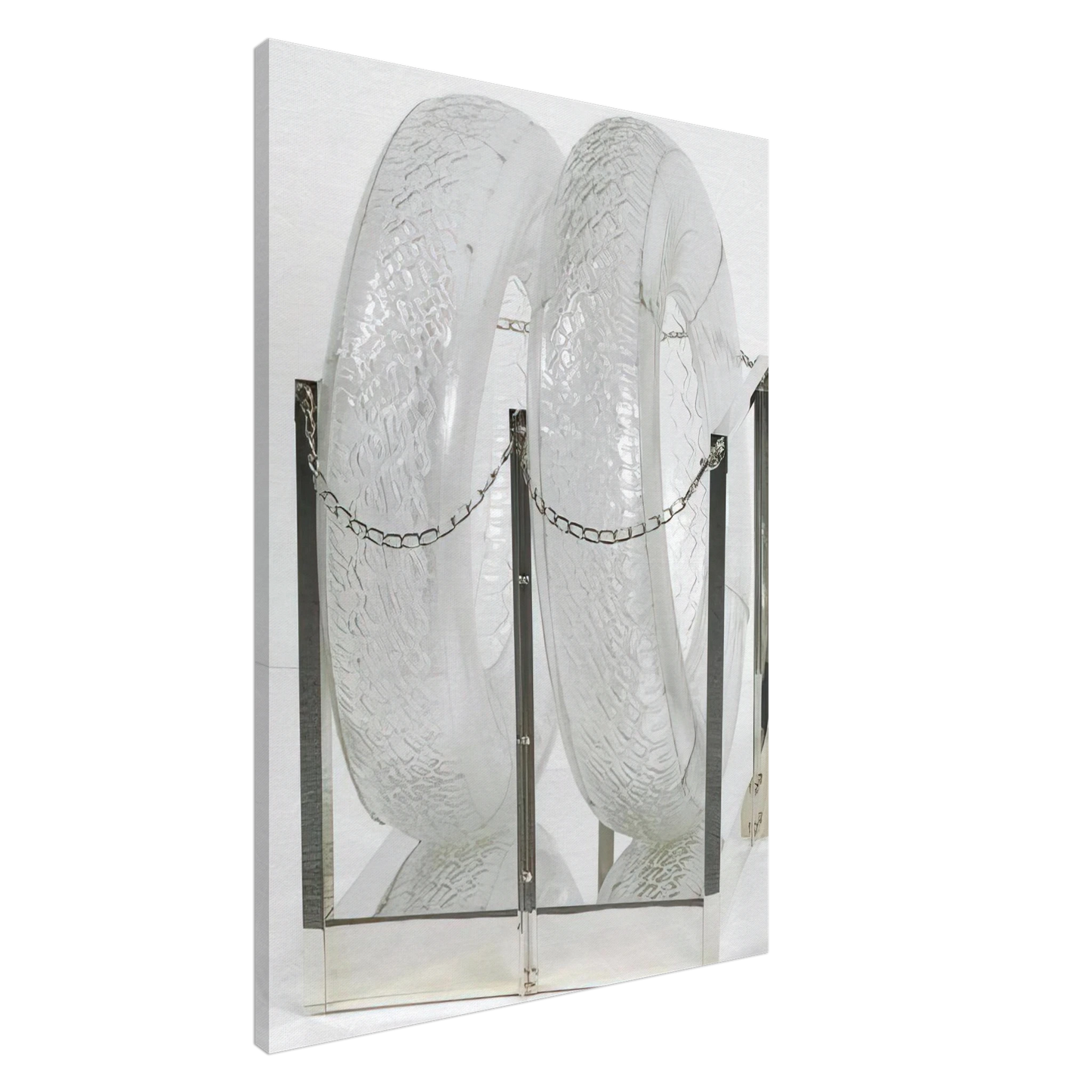 Robert Rauschenberg - UNTITLED GLASS TIRES 1997 Canvas - 20x30 cm / 8x12 inches-canvas