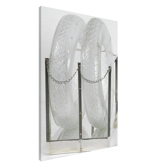 Robert Rauschenberg - UNTITLED GLASS TIRES 1997 Canvas - 20x30 cm / 8x12 inches-canvas