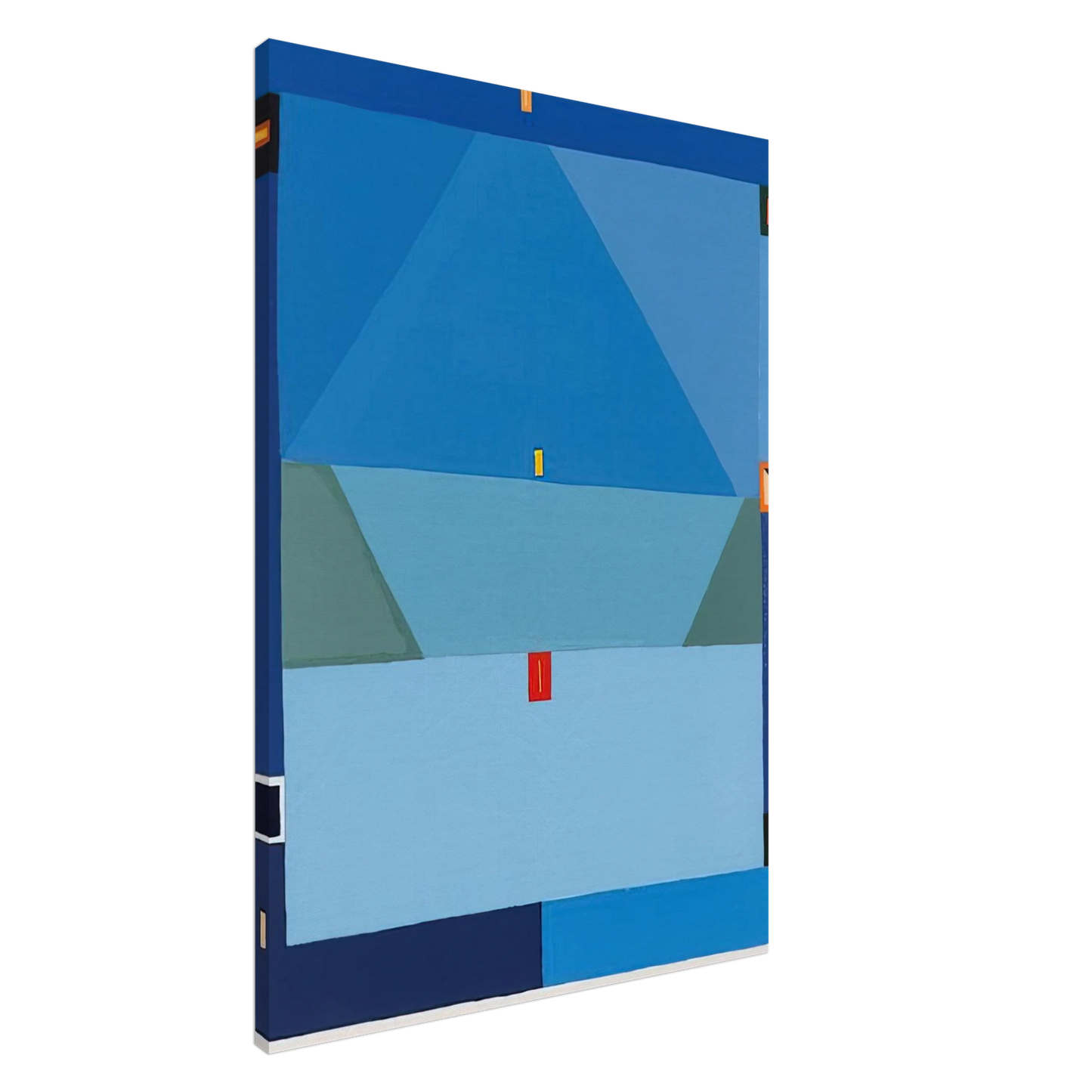 Jerzy Nowosielski - NO TITLE BLUE ABSTRACTION 1997 Canvas - 20x30 cm / 8x12 inches-canvas