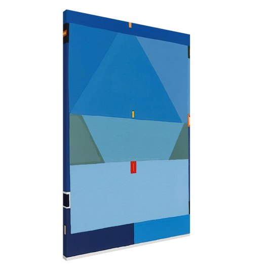 Jerzy Nowosielski - NO TITLE BLUE ABSTRACTION 1997 Canvas - 20x30 cm / 8x12 inches-canvas