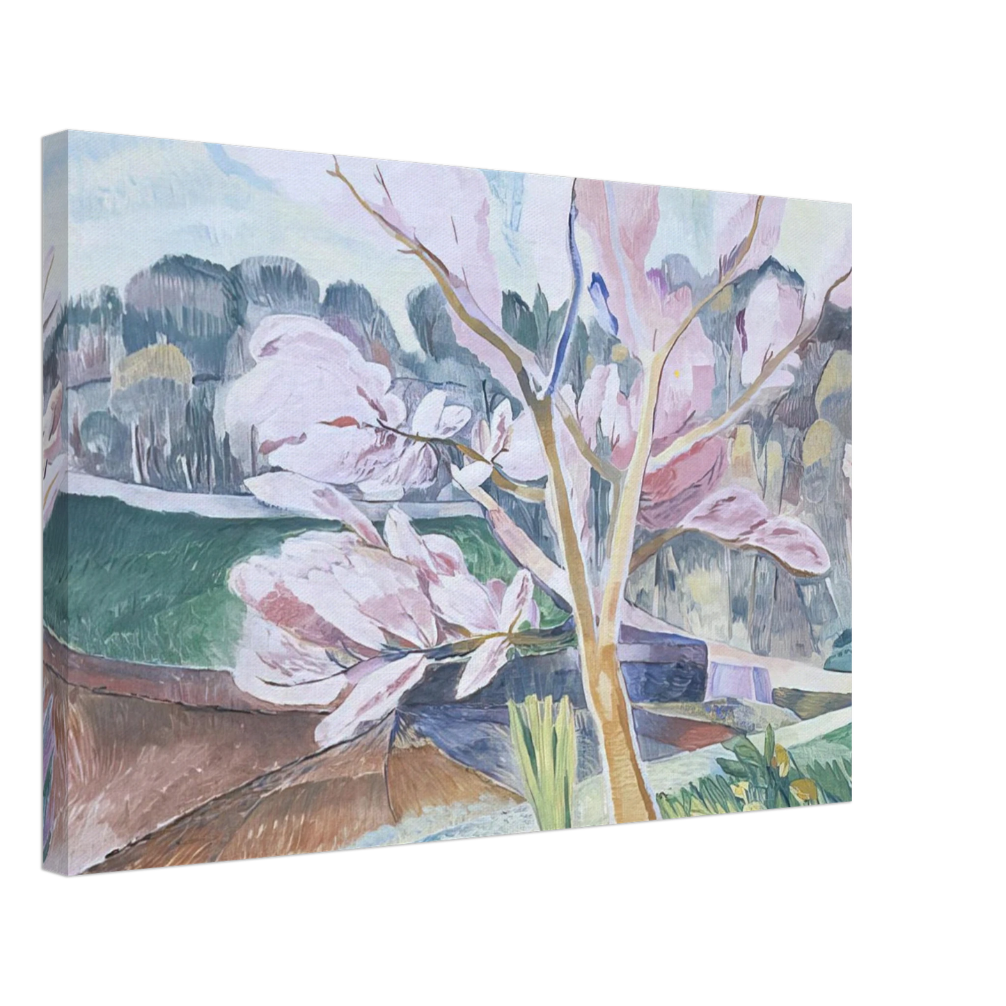 Grace Cossington Smith - Landscape with flowering peach - 1932 Canvas - 70x100 cm / 28x40 inches-canvas