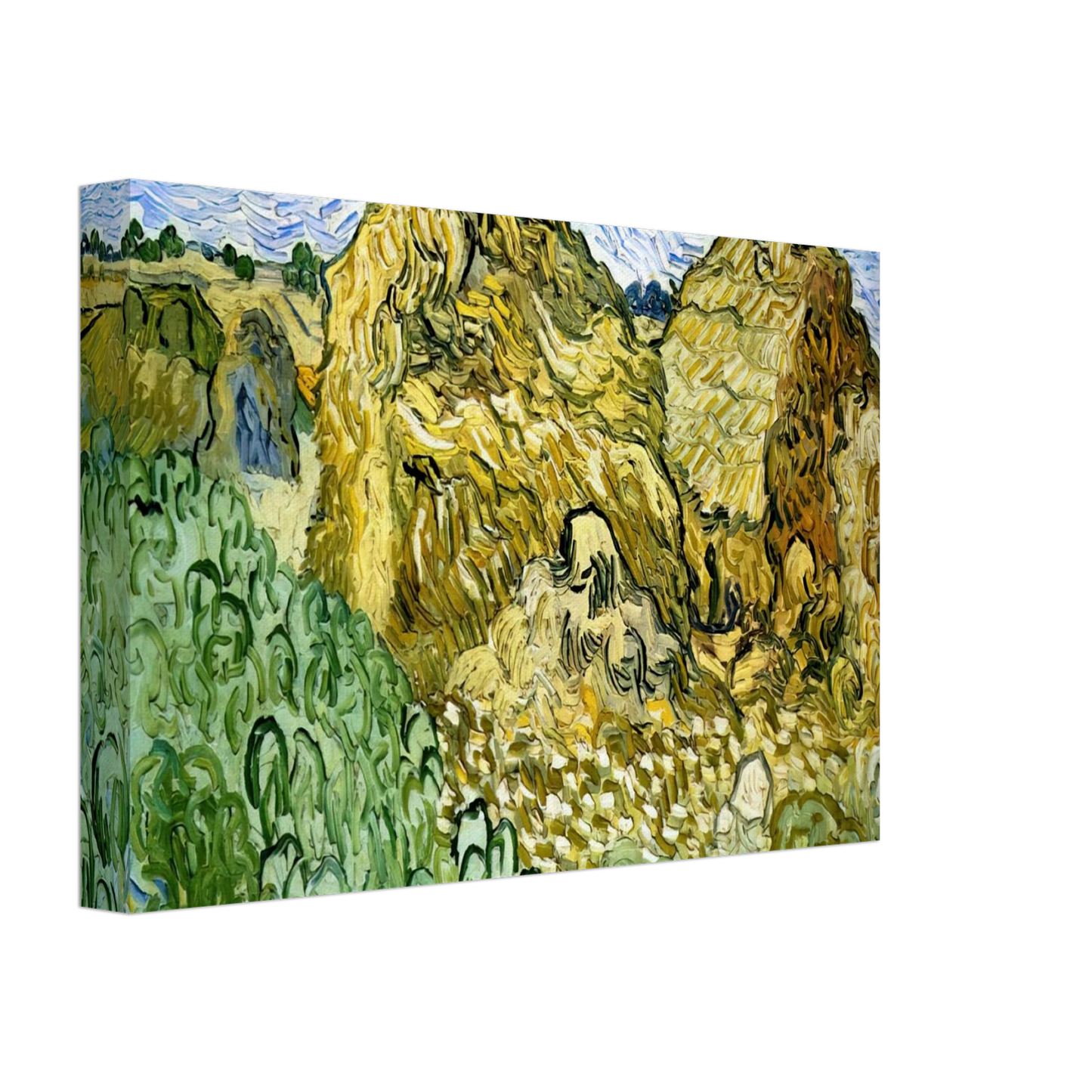 Vincent van Gogh - Field with Stacks of Wheat Canvas - 40x60 cm / 16x24 inches-canvas