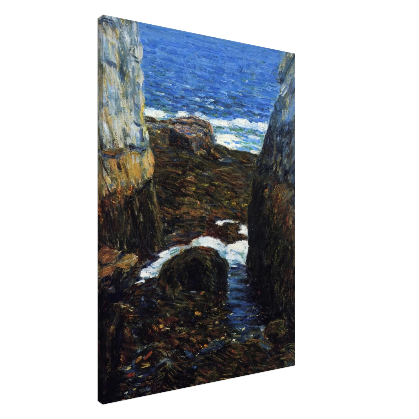 Childe Hassam - The North Gorge, Appledore, Isles of Shoals Canvas - 20x30 cm / 8x12 inches-canvas